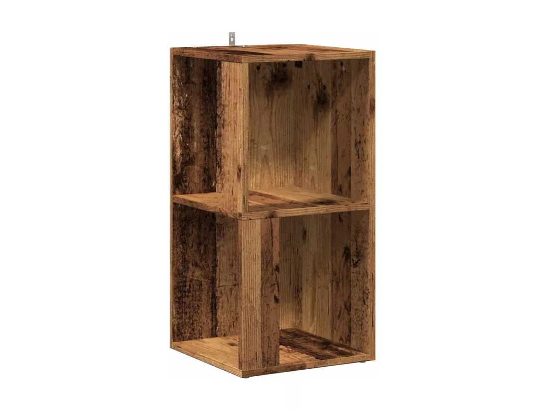 Armoire d'angle vieux bois 33x33x67 cm bois ingénierie