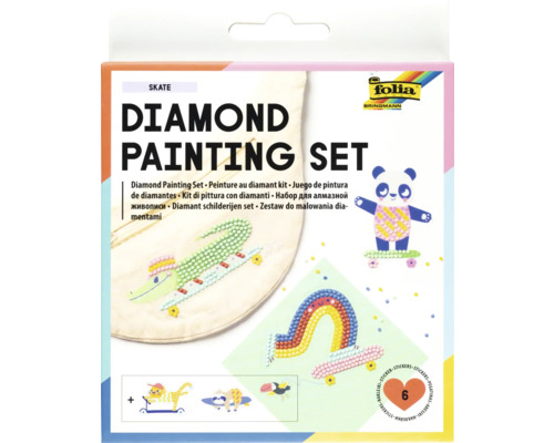 Diamond painting set schaats 6 stuks.