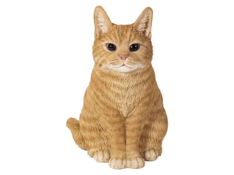 Vivid Arts Dekofigur Katze Sitzend, 19.5 cm, Orange Zierfigur