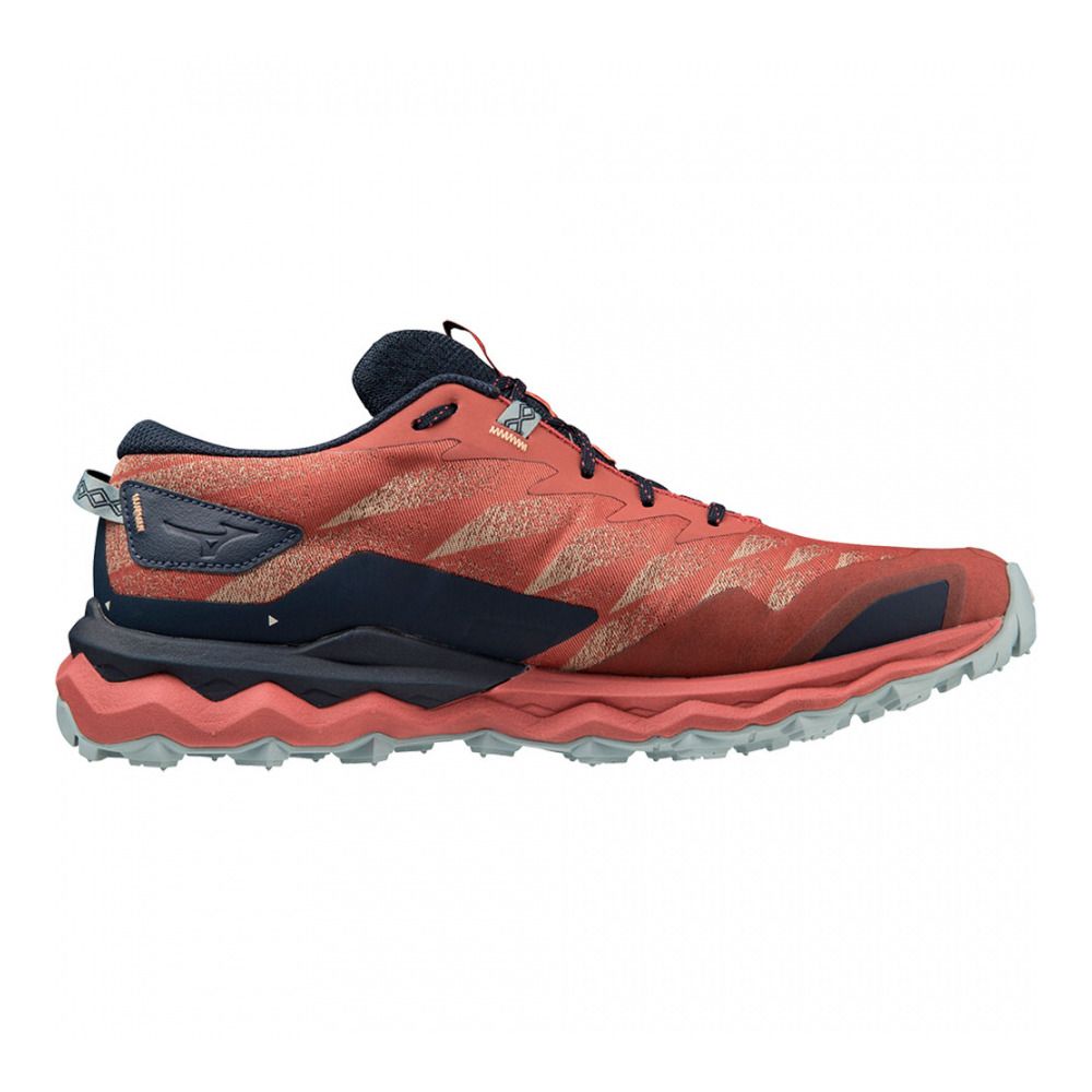 Mizuno WAVE DAICHI 7 - Chaussures trail Homme mineral red/dressblues/tourmaline