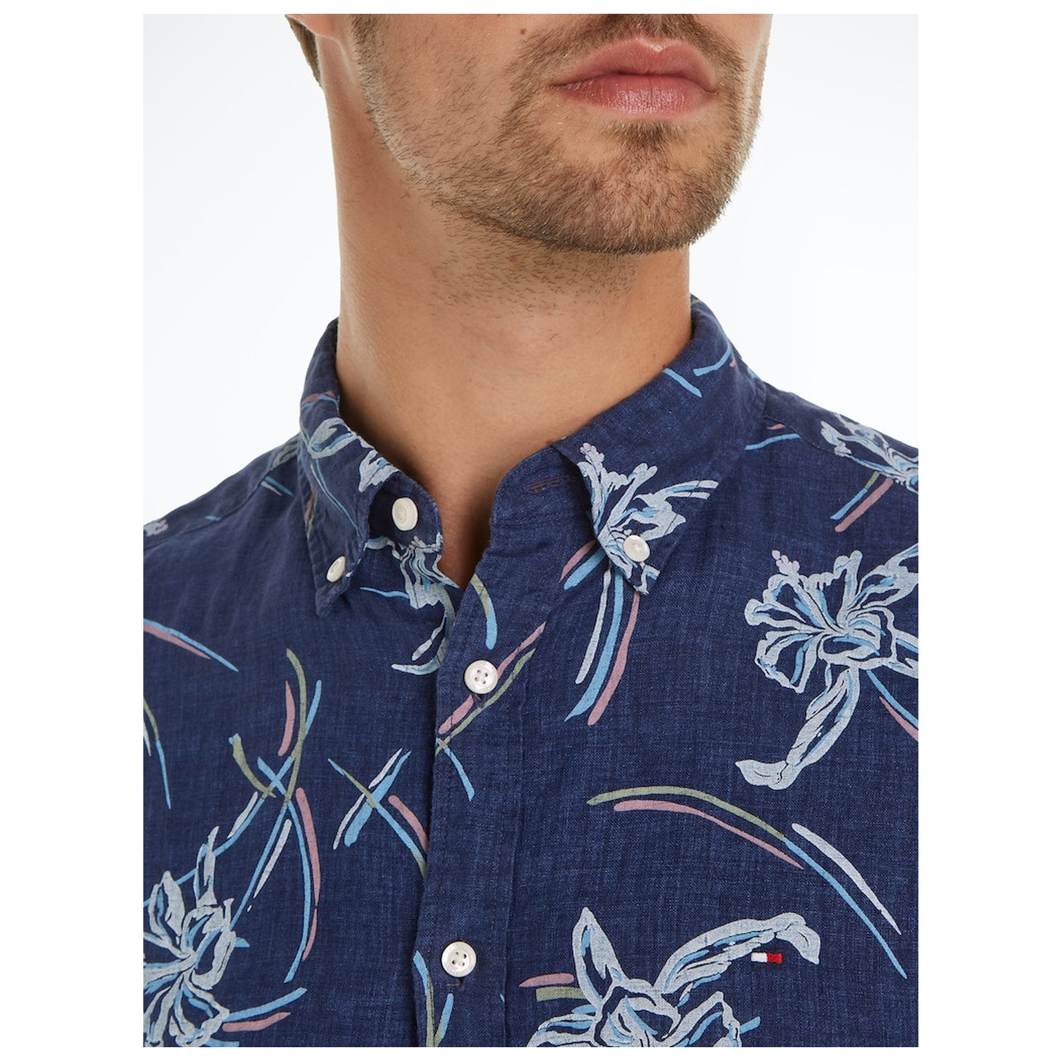 Tommy Hilfiger LI TROPICAL PRT SF SHIRT S/S