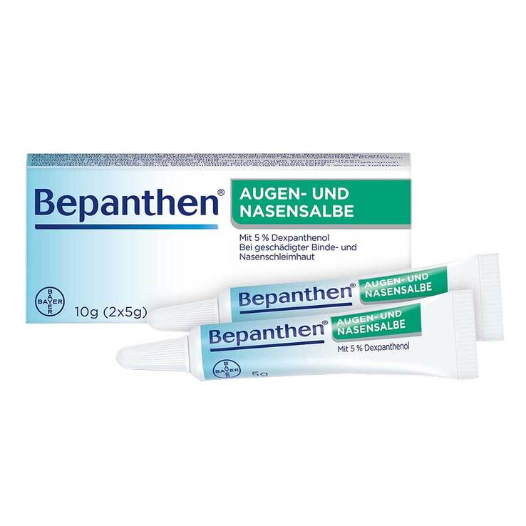 Bepanthen Augen- und Nasensalbe zur Förderung der Wundheilung, 10 g