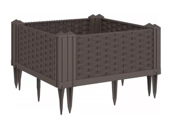 Jardinière bac lit surélevé marron 42 x 5 x 42 cm 02_0038199