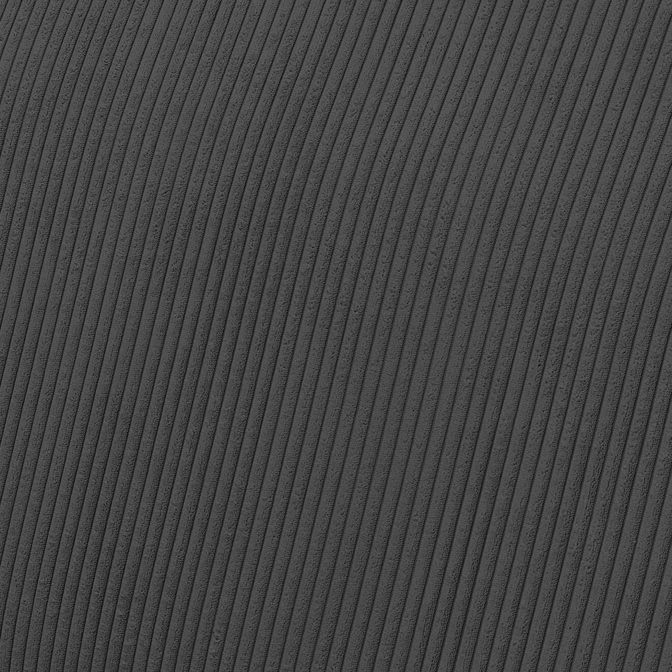 Bobochic Canapé d'angle réversible ultra moelleux voltaire velours côtelé gris foncé - 310x174x75 cm