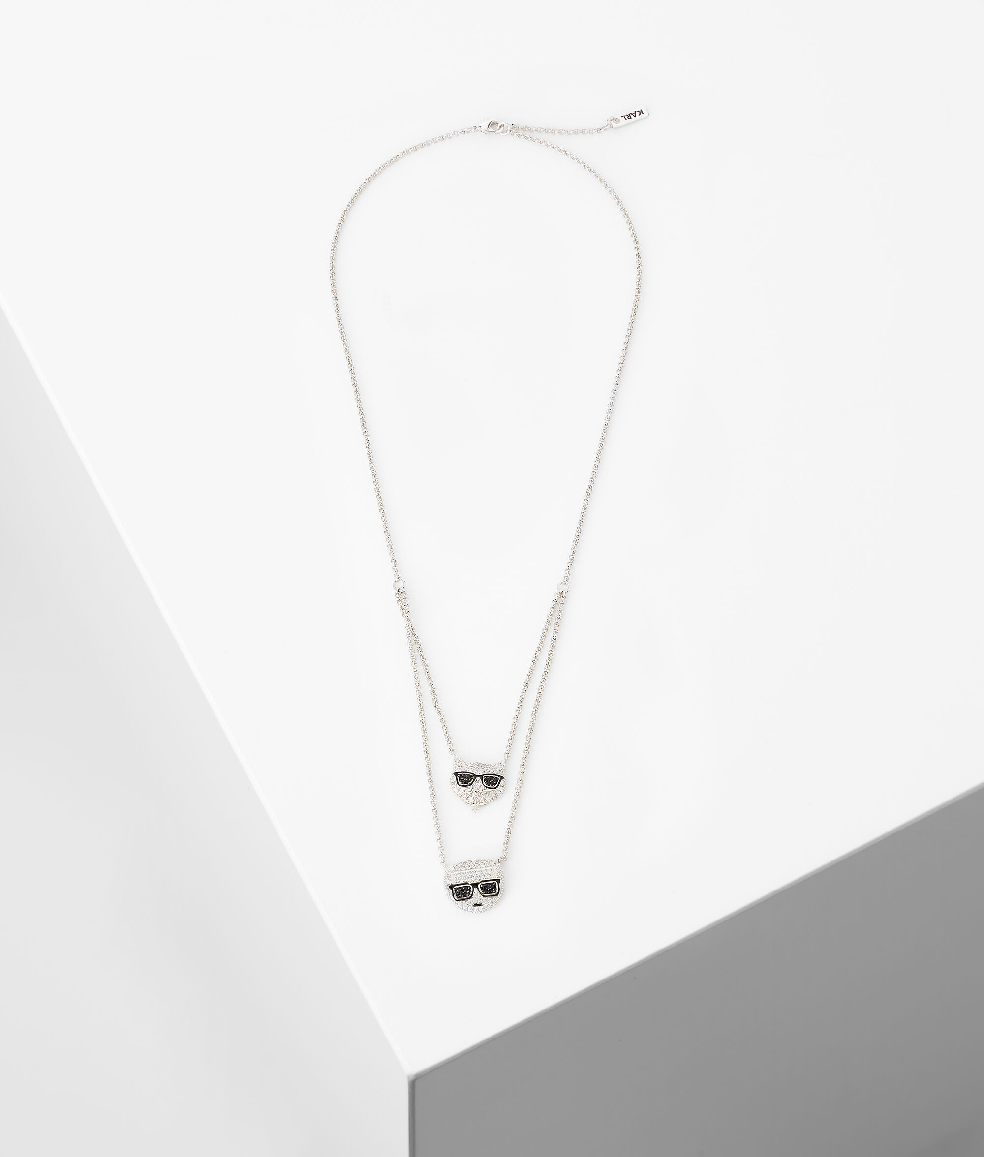 COLLIER K/IKONIK PAVÉ DOUBLE PENDENTIF