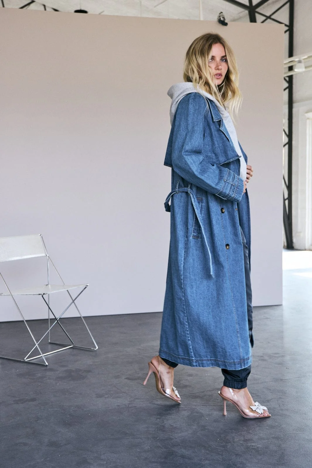 Co´Couture Delinacc Denim Trench Coat 30269