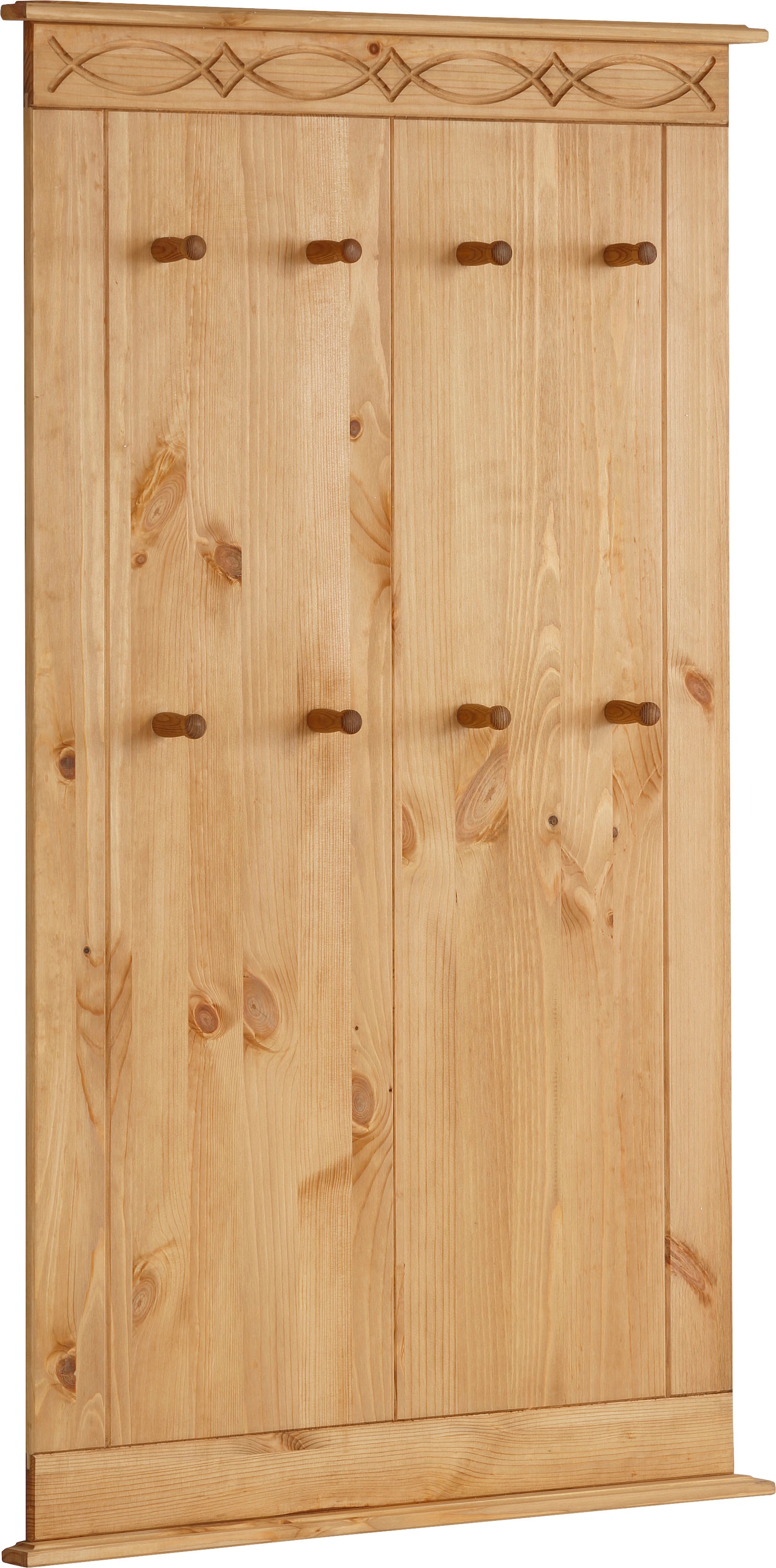 Home affaire Garderobenpaneel »Indra« aus massiver Kiefer, FSC®, 8 Haken, dezentes Ornament