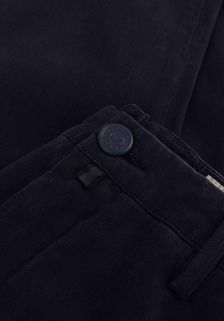 donkerblauwe jacob cohen chino pantalone slim fit bobby