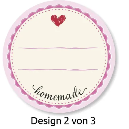 Avery Zweckform Z-Design 56819, Sticker auf Rolle, Homemade, 50 Aufkleber