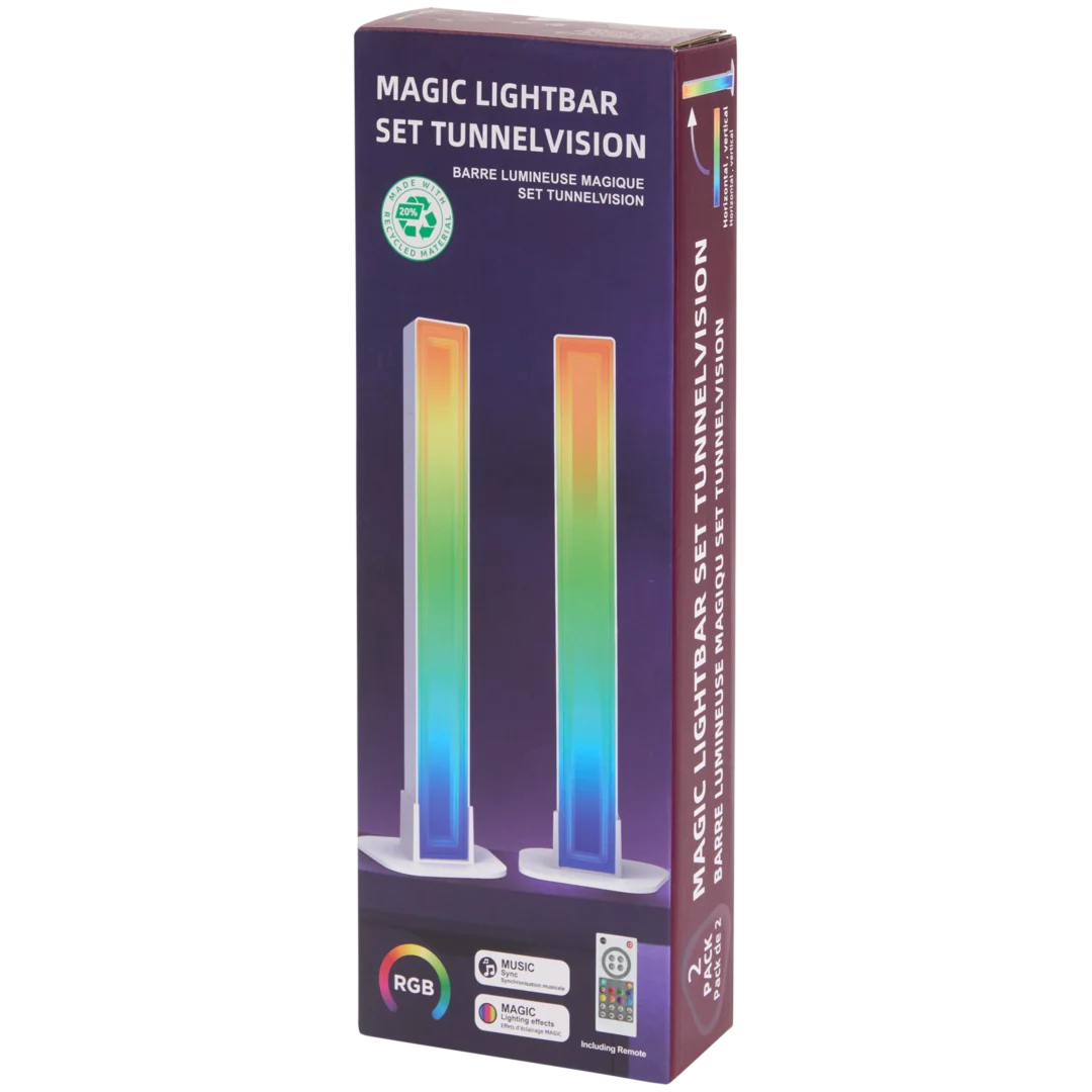 Lichtbalken 2 stuks | 28 x 3,5 cm | diverse kleuren