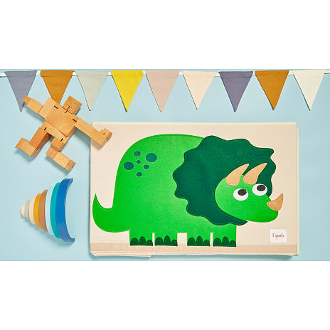 3 Sprouts opbevaringskasse m. låg - dinosaur