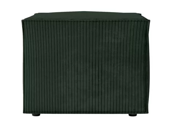 Pouf en velours côtelé Clarisse - Vert foncé - L90 x P50 x H41cm - Loungitude