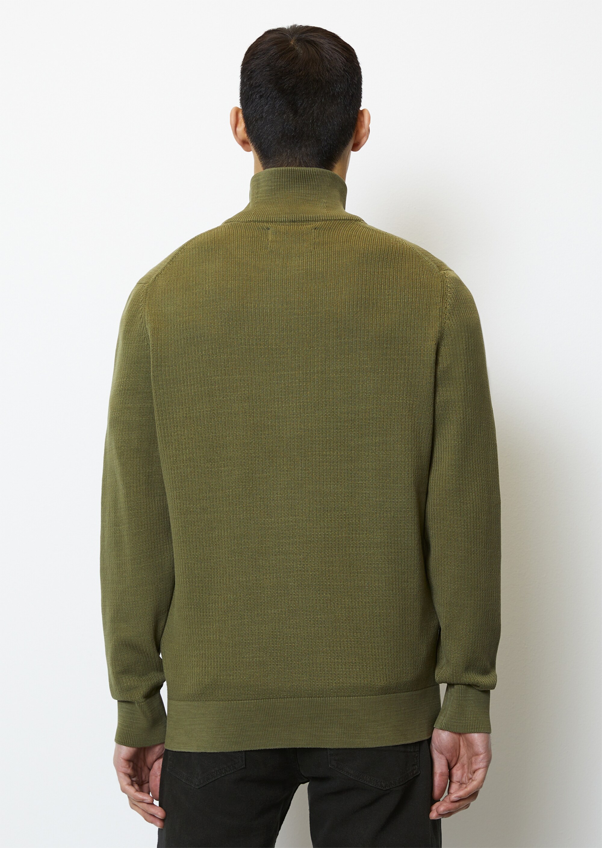Zip-Cardigan regular mit Stehkragen