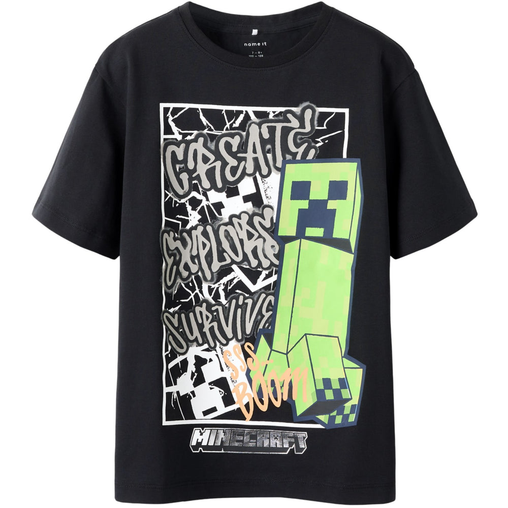 Køb Name It Black Nkmmase Minecraft Ss Nreg Top Noos Bfu