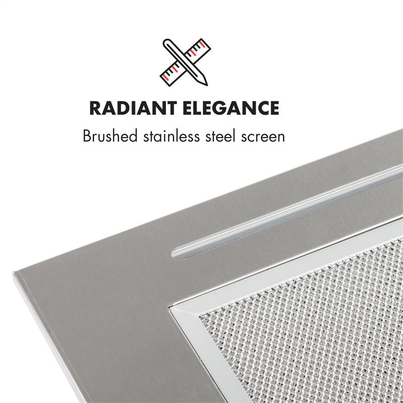 Down Under Dunstabzugshaube Einbau 60cm Abluft: 590 m³/h LED Edelstahl
