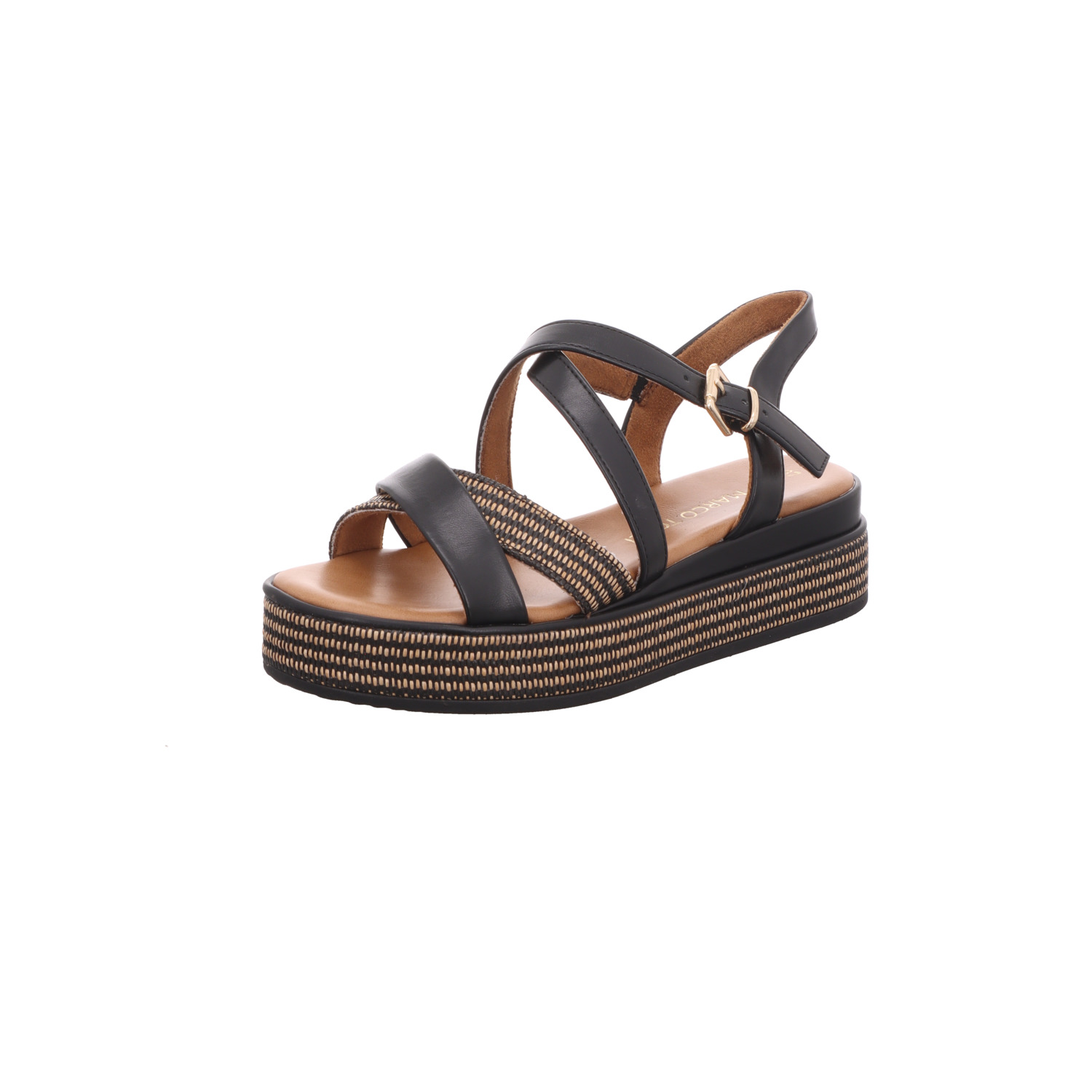 MARCO TOZZI Damen-Sandalette Schwarz-Braun-Beige