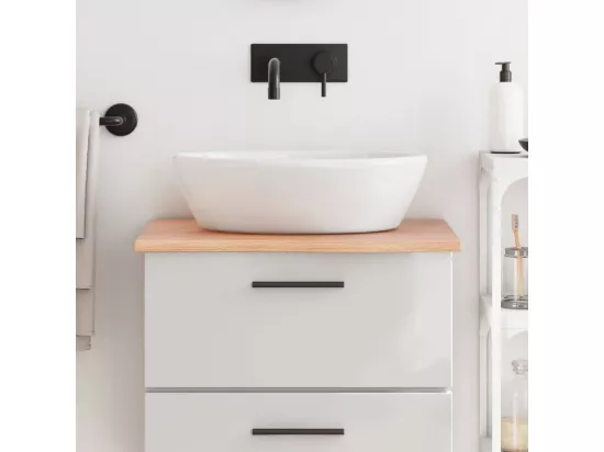 Comptoir de salle de bain marron clair 60x60x2 cm bois traité