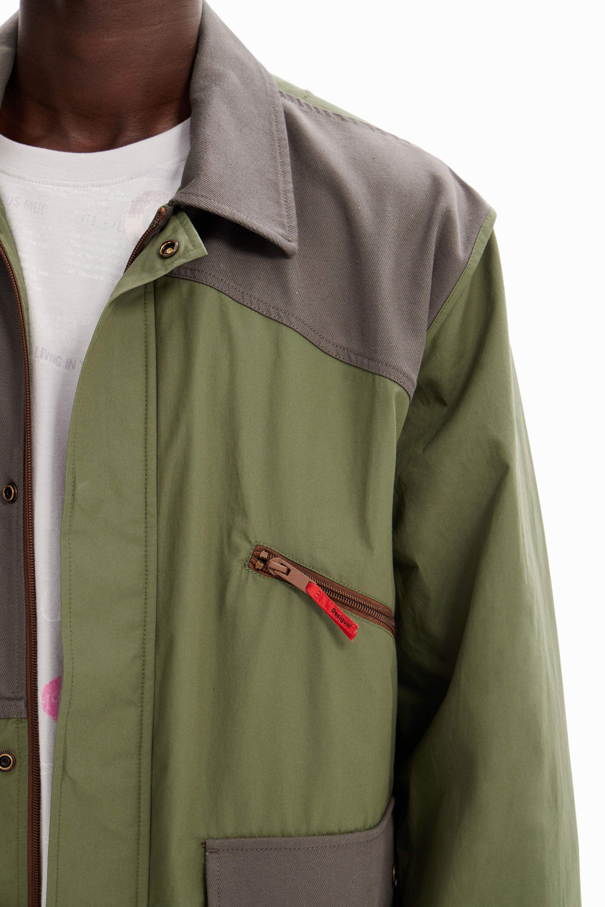 Parka combinée poches