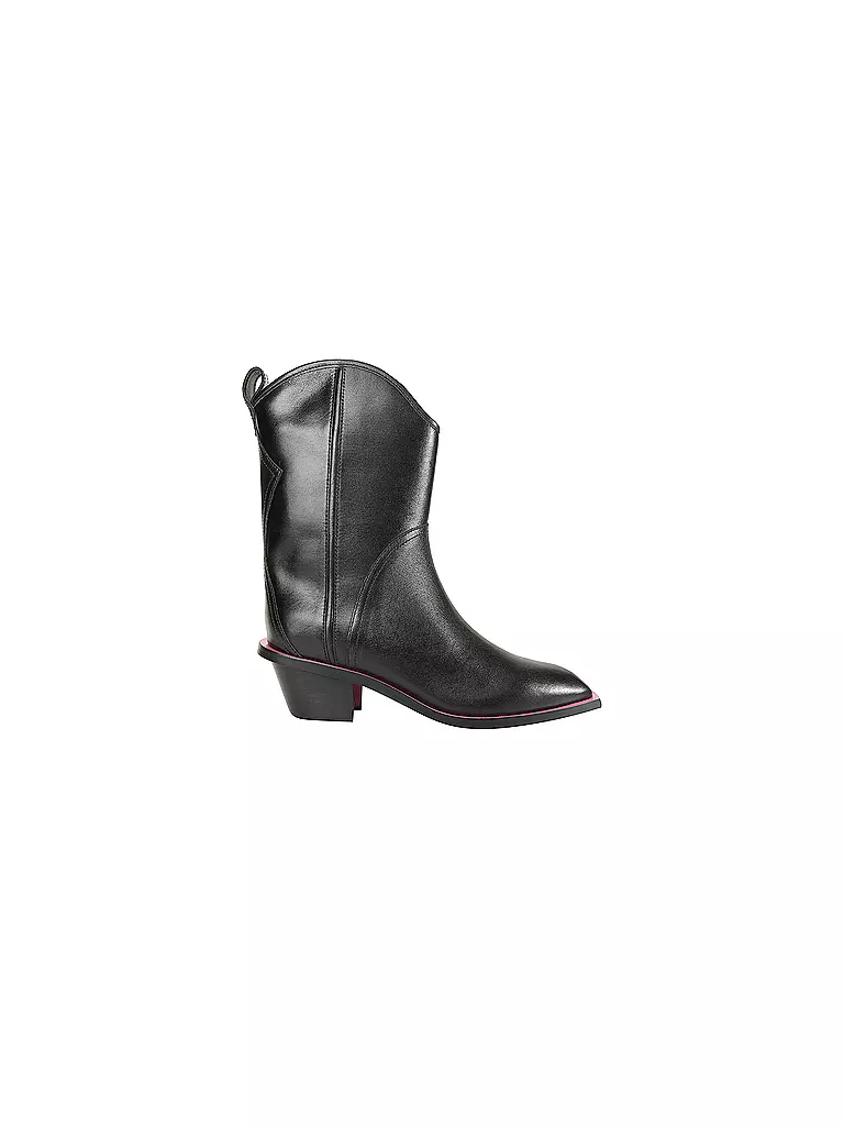 MSGM Lederstiefel  schwarz