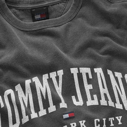 Tommy Jeans Varsity Washed T-shirt, Black, XL