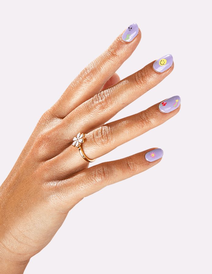 Le Mini Macaron Mini Nail Stickers Flower Power