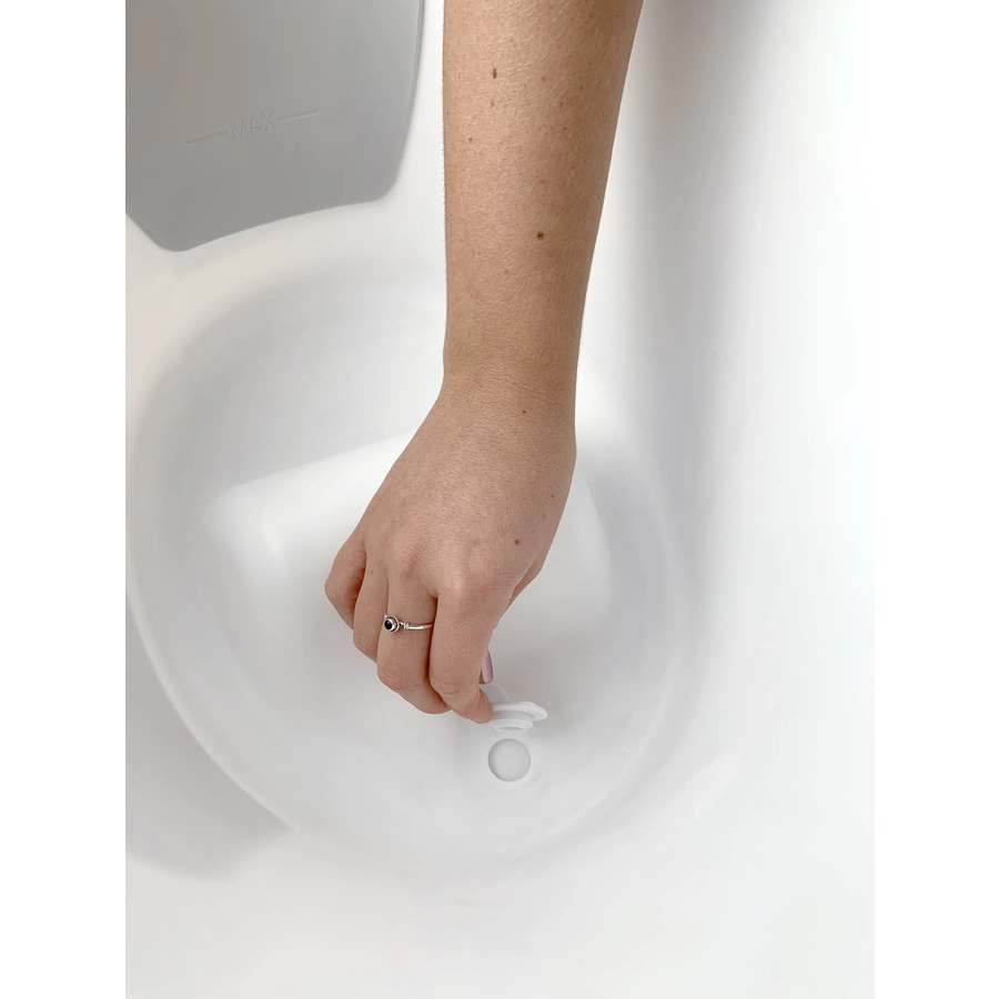 shnuggle® Babybadewanne in weiß  hellgrau