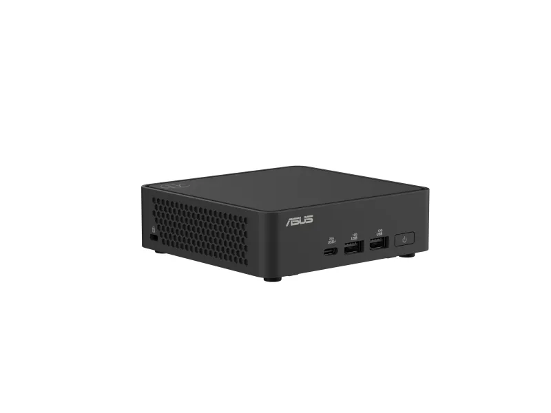 ASUS NUC 15 Pro Slim Kit RNUC15CRKI300002 - Barebone - mini PC 1 x Core 3 100U / op til 4.7 GHz - RAM 0 GB - Intel Graphics - IEEE 802.11ax (Wi-Fi 6), IEEE 802.11be (Wi-Fi 7), Bluetooth 5.4 - sort