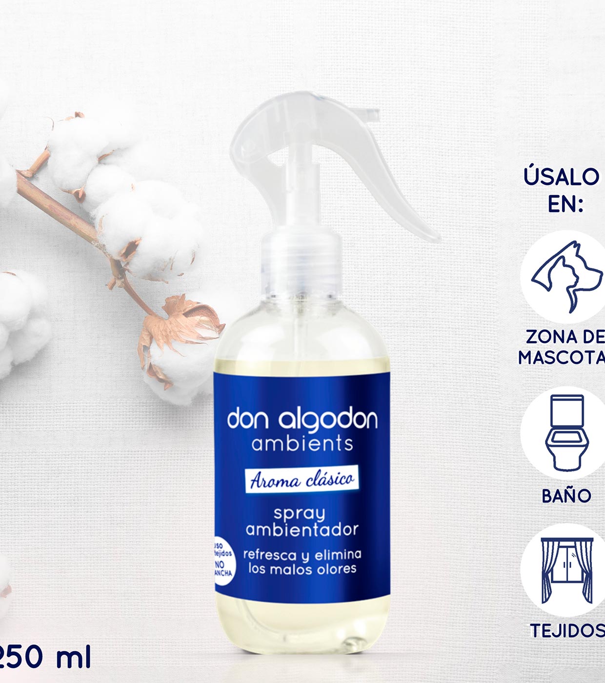 Don Algodon - Spray ambientador para casa e tecidos - Classic Aroma