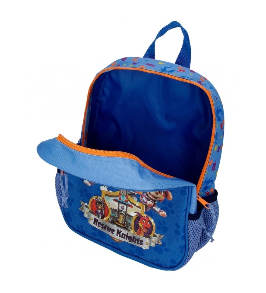 Mochila pré-escolar Joumma Bags Paw Patrol Rescue Knights, 28 cm, adaptável a carrinho, azul.