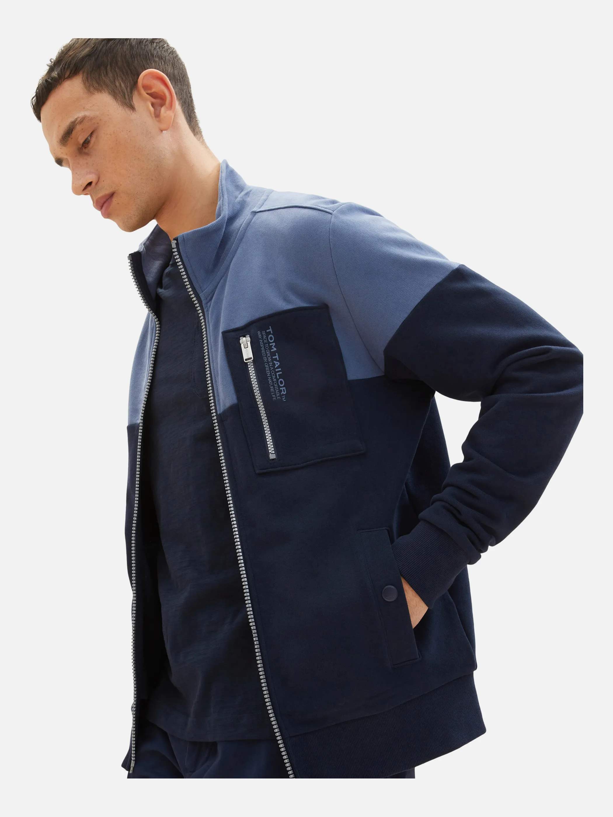 Herren Sweatjacke im Colorblocking