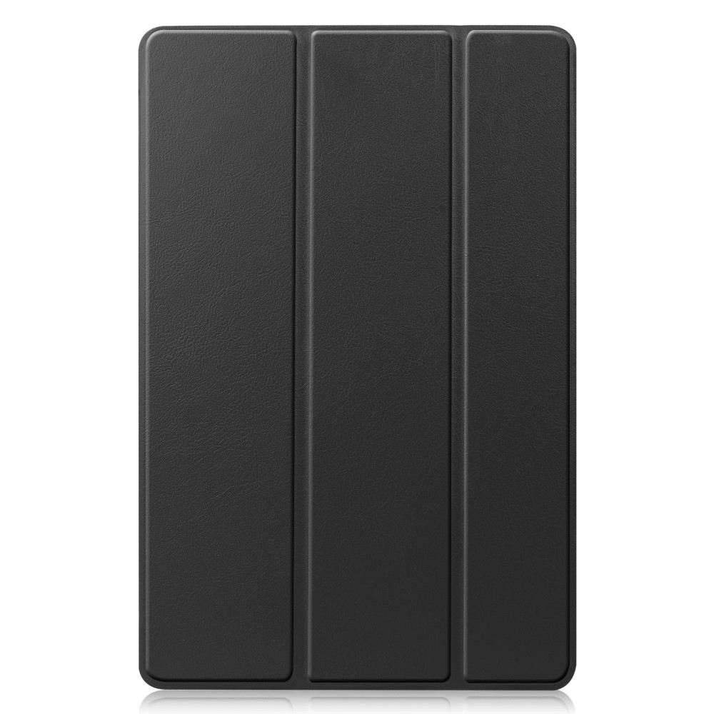 Samsung Galaxy Tab S8 / Tab S7 Flipcase Hülle Ledertasche mit Aufstellfunktion Litchi Look - Schwarz