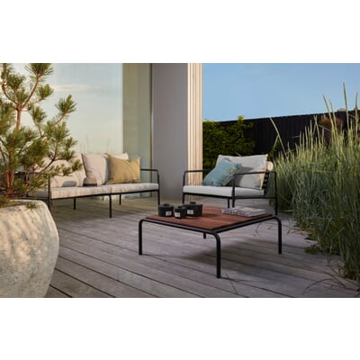 Loungesessel Avon, Schwarz / Grau
