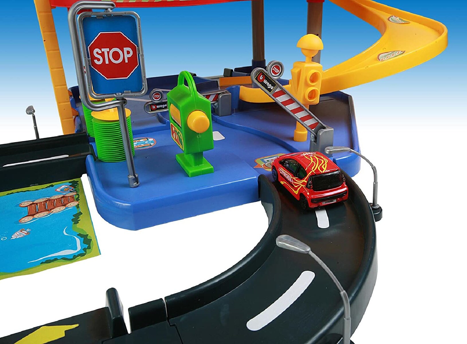 Bburago 18-30025 - Spielset - Street Fire Parkgarage Spielgarage Parkhaus Spielzeugautos