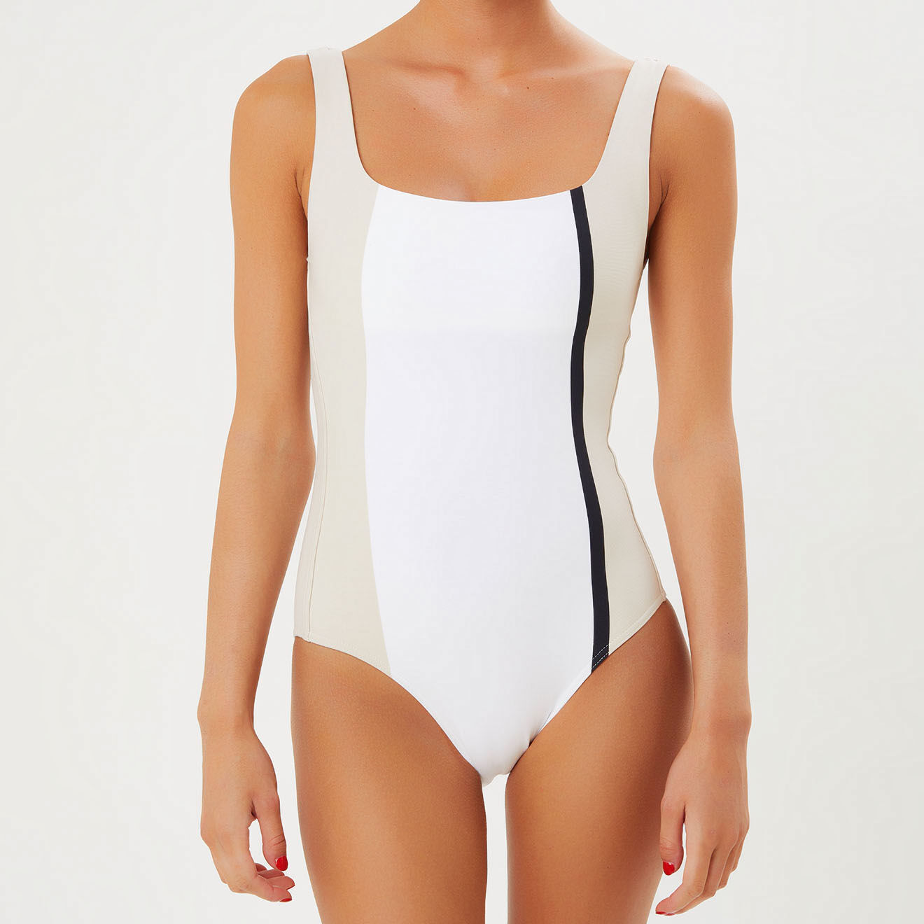 Iodus Maillot de bain 1 Pièce Nahia beige/blanc