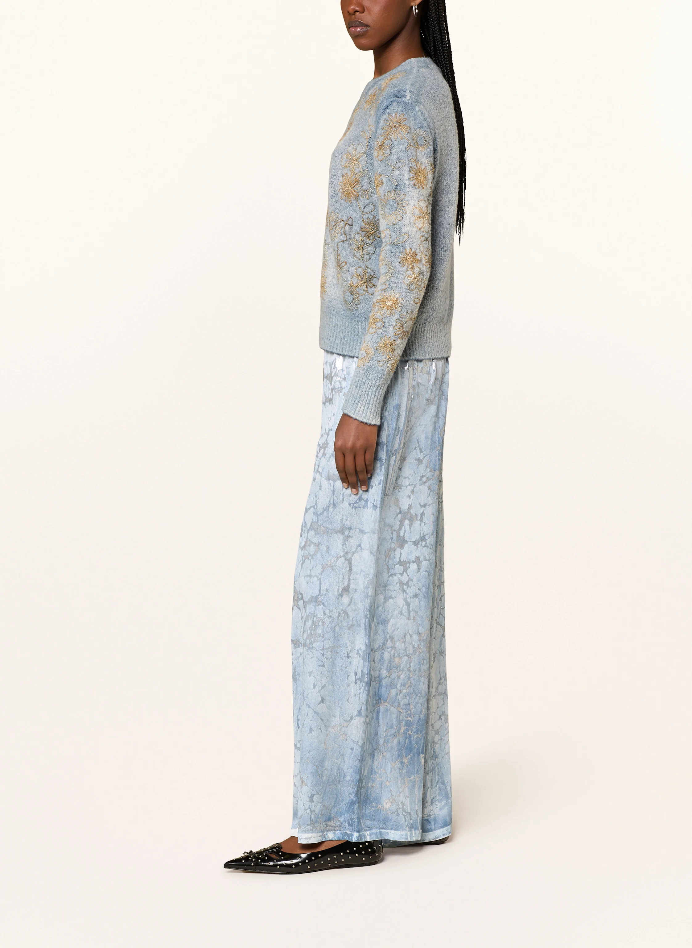 AVANT TOI Seidenhose mit Glitzergarn