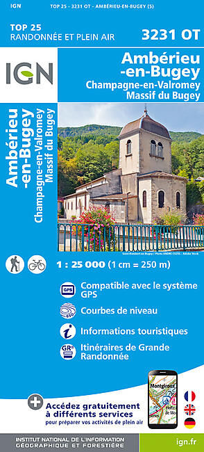 IGN - TOP25 3231OT AMBERIEU EN BUGEY 1 25 000