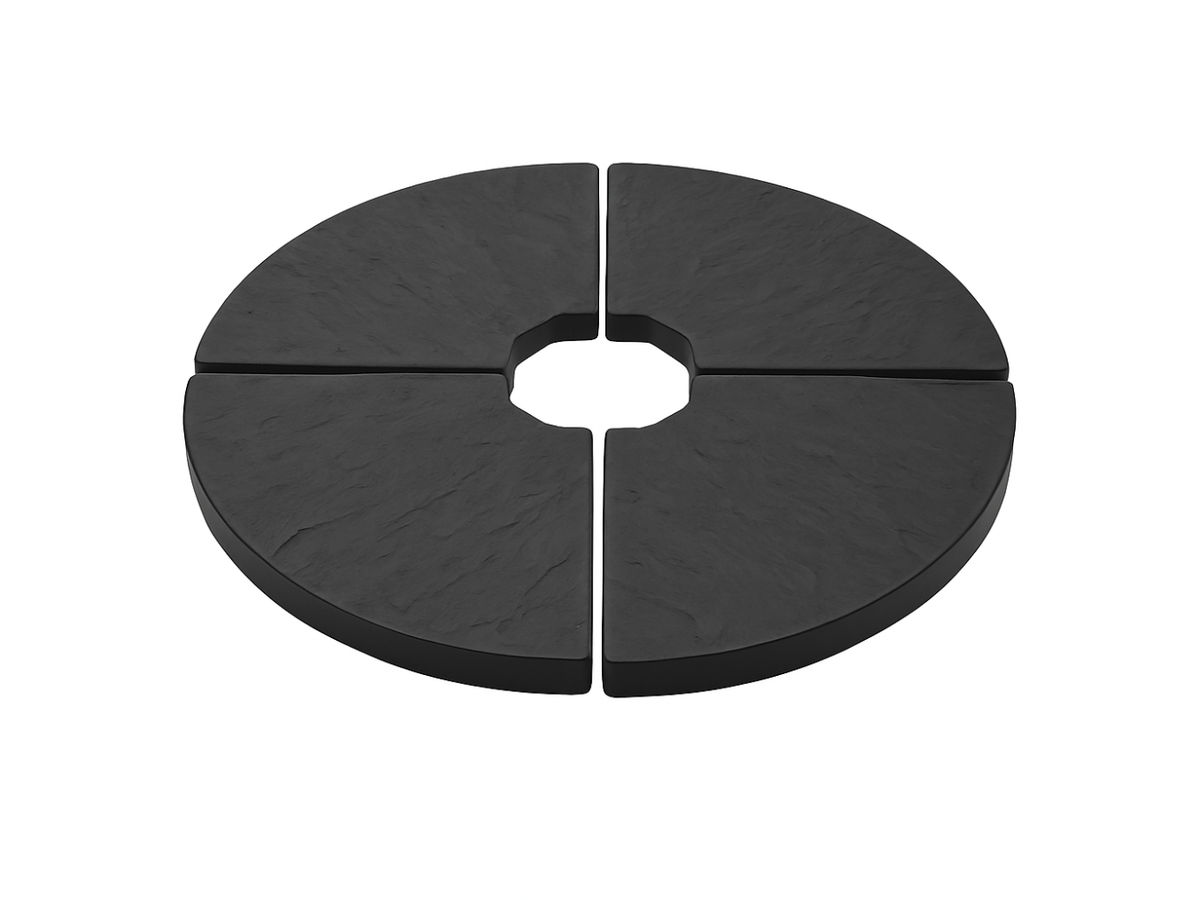 HIXA Set van 4 betonnen parasoltegels - Black
