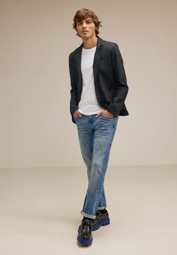 Garment dye Blazer - Black
