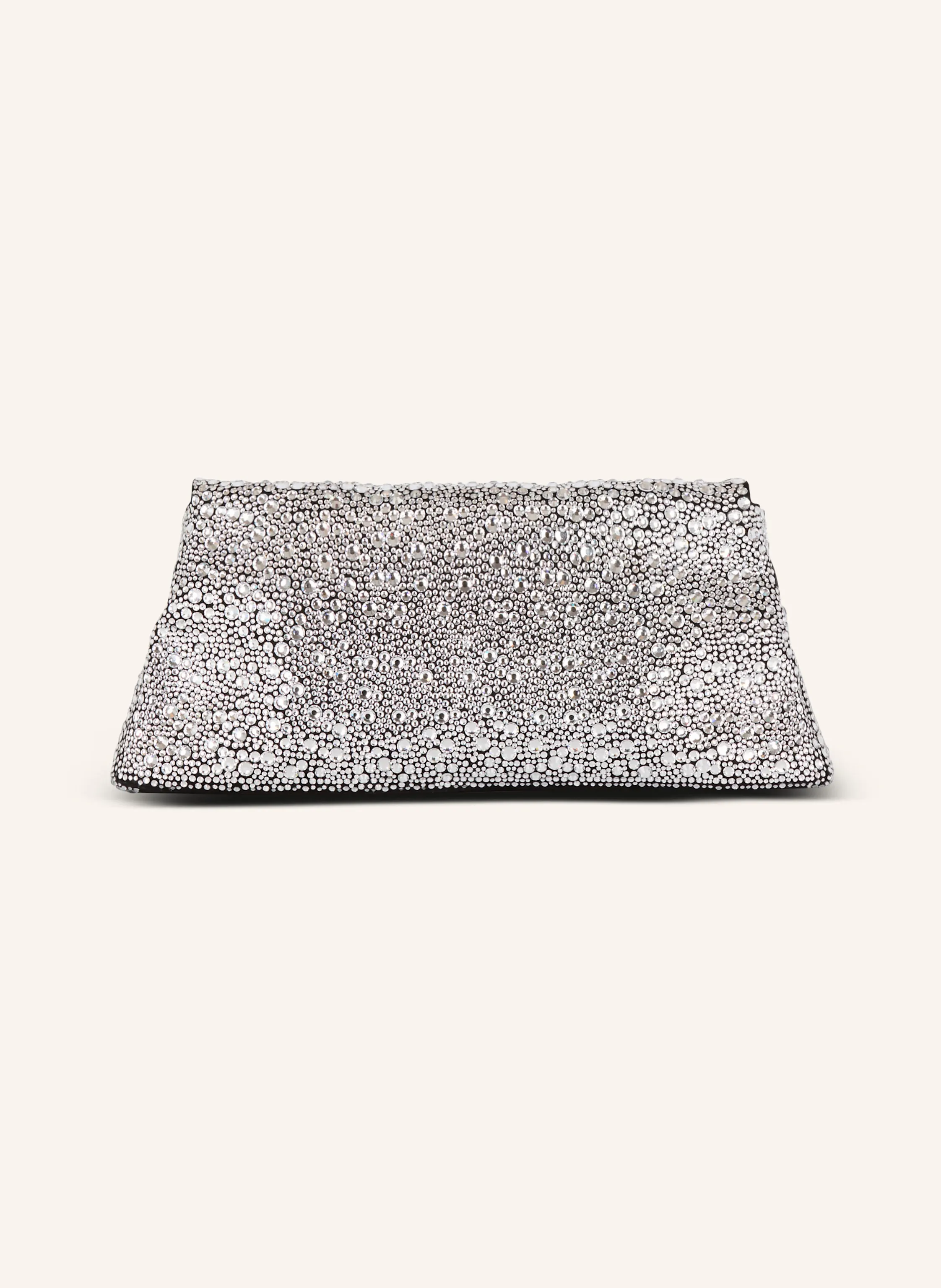 BALMAIN Clutch 1945 Soft aus Wildleder mit Strasssteinen