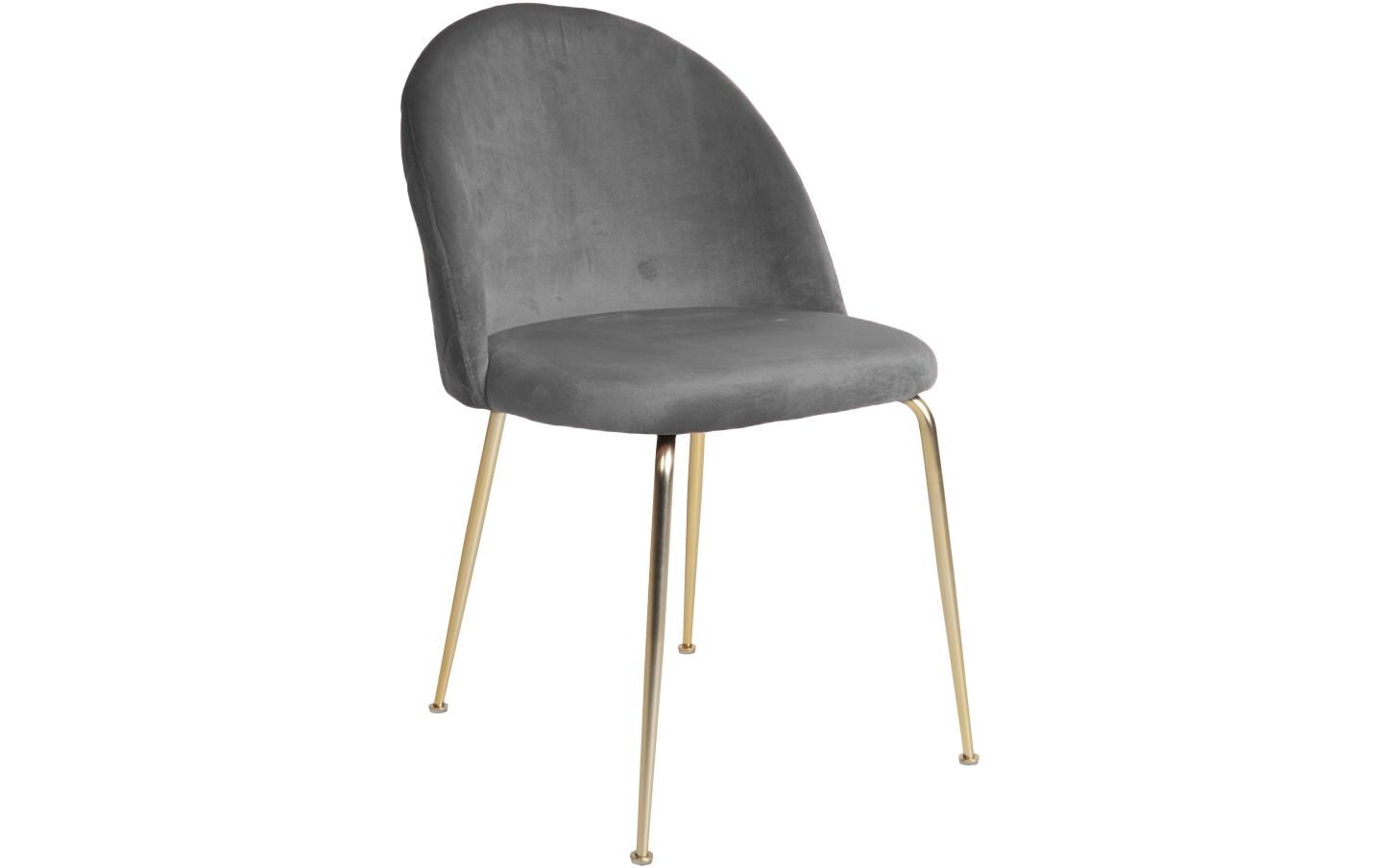 Stuhl Geneve 2 Stück, 78 x 52 cm, Gold/Grau<br>Elegante Esszimmerstühle mit gesteppter Rückseite