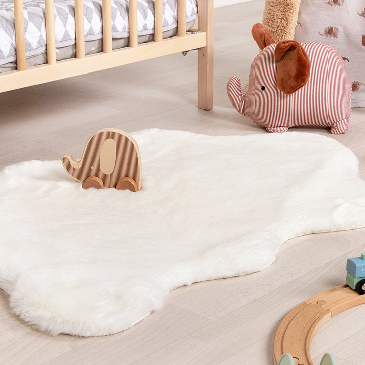 Kindervloerkleed - Huggy Schaap Wit | Super fluffy!