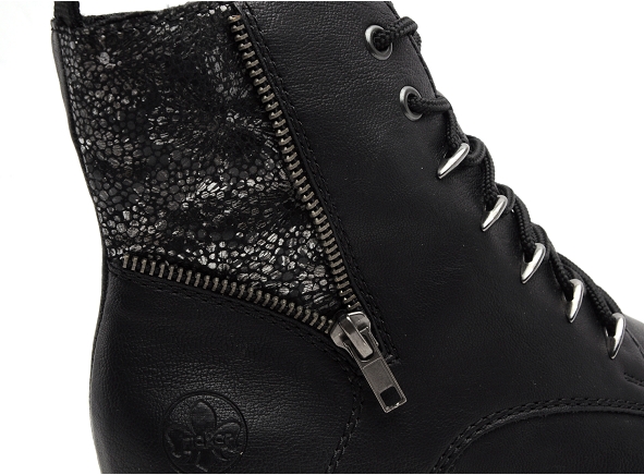 Rieker boots bottine plates femme y0800 noir
