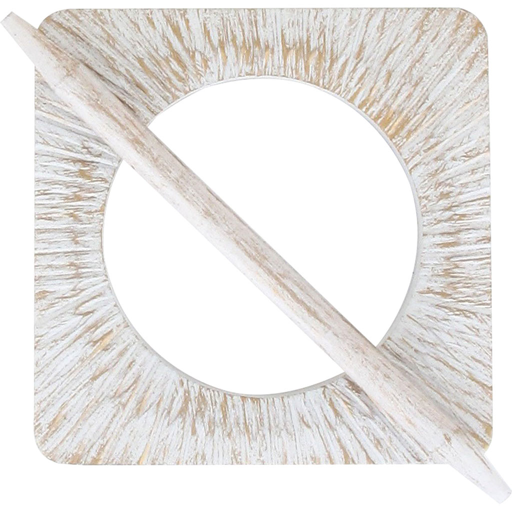 Embrasse rigide PORTO en médium et bois blanc 15x10cm