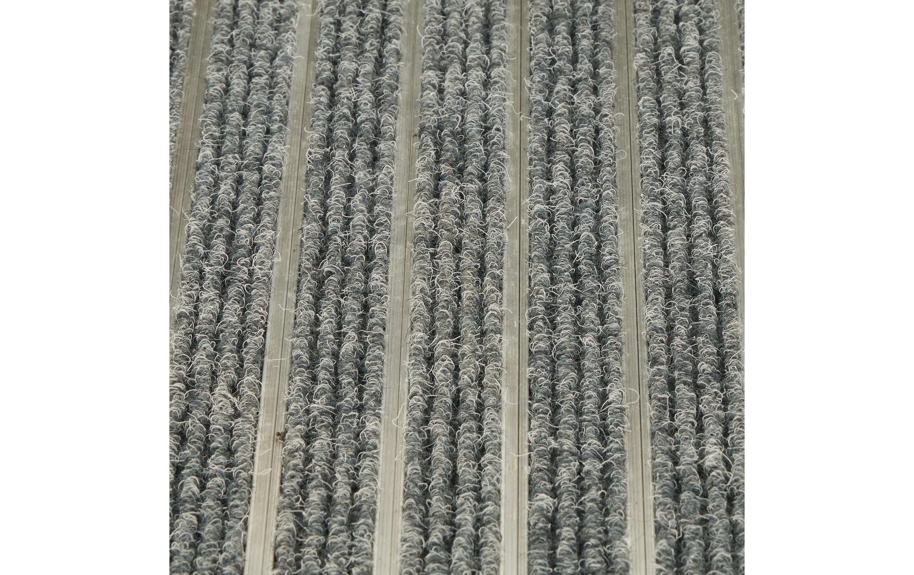 Fussmatte Aluminium 40 cm x 60 cm, Grau/SilberTürmatte