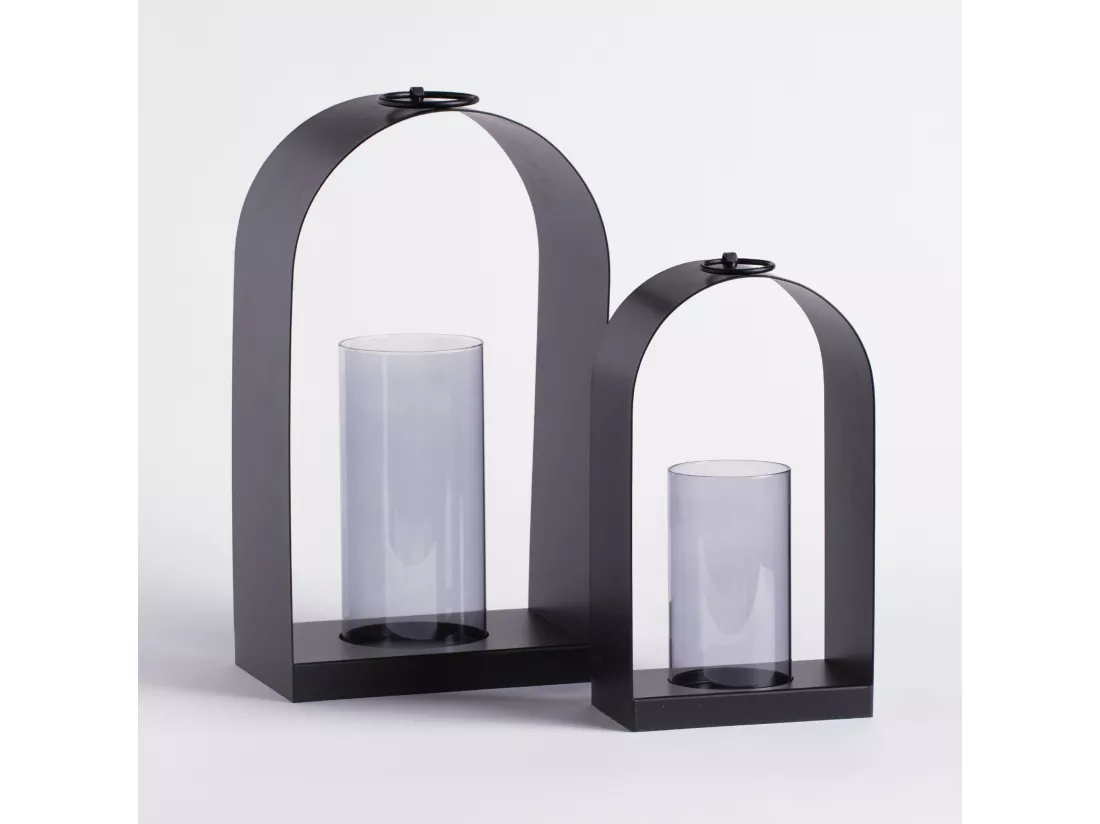 Lanterne Kurt noir moyen 29 x 16.5 x 10
