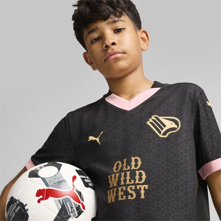 Palermo Maillot Extérieur 2024/25 - Noir/Doré Enfant