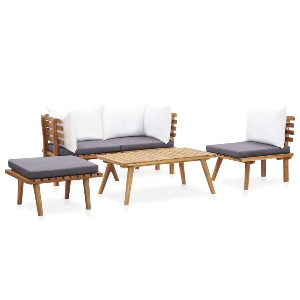 vidaXL - Tuinbank Set - Bruin - Acaciahout