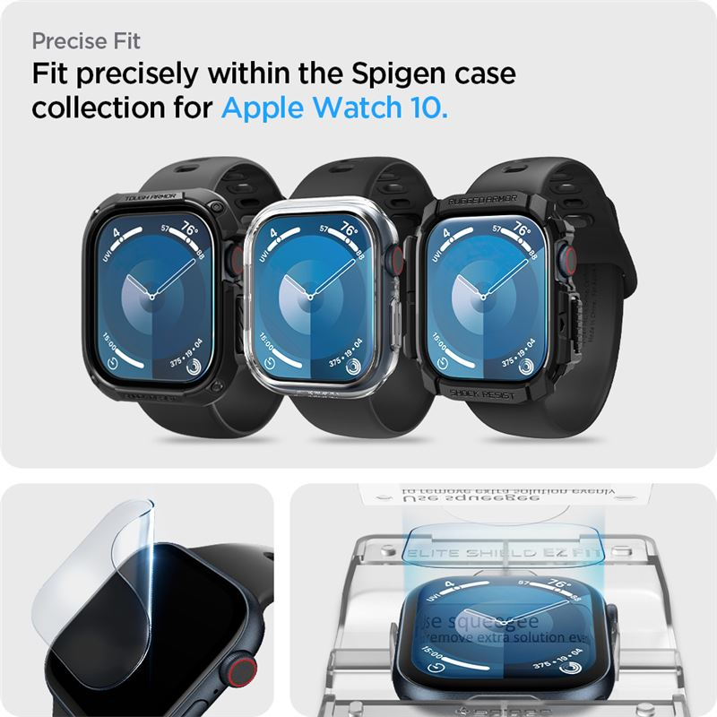 Apple Watch Series 11 / Series 10 (42 mm) EliteShield EZ Fit EPU Folie Case Friendly   Montagerahmen (AFL08580)