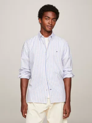 Camisa de corte regular com listras verticais