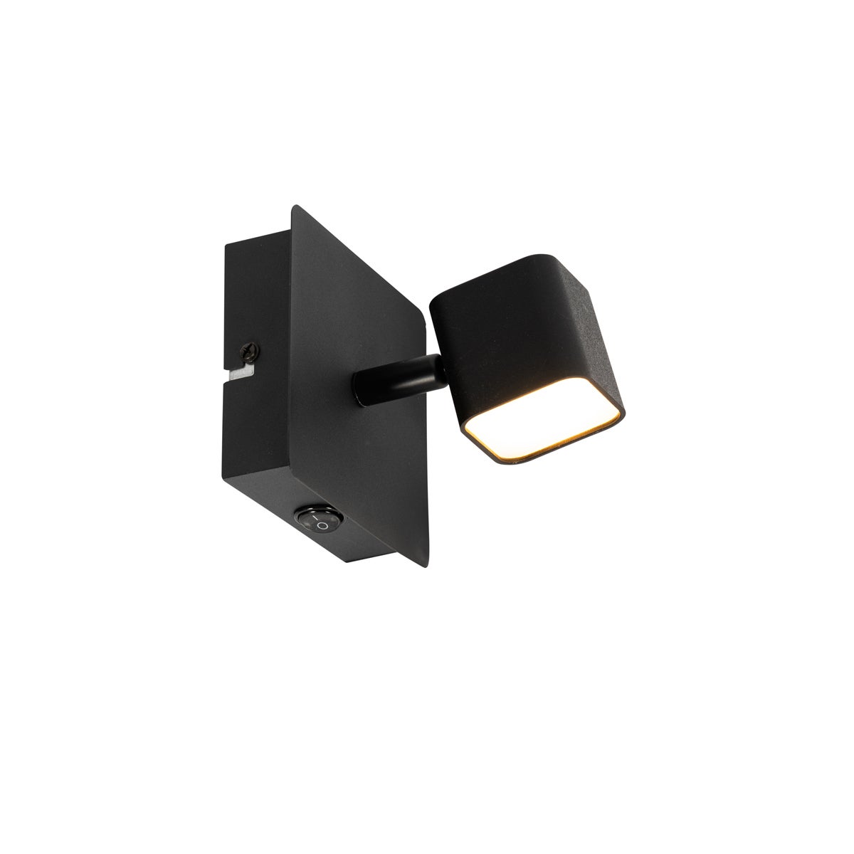 Moderne zwarte wandlamp inclusief LED met schakelaar - Nola